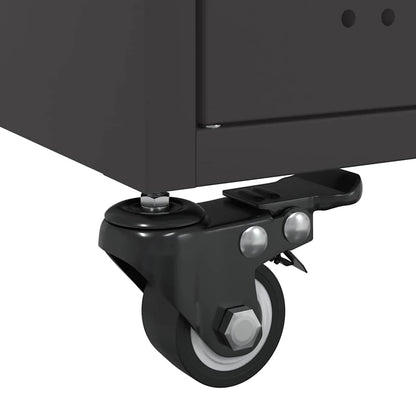 Coffee Table | Black | Cold-rolled steel | Medium | Lockable wheels