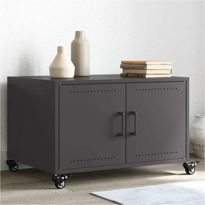 Coffee Table | Black | Cold-rolled steel | Medium | Lockable wheels