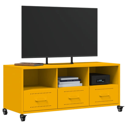 TV Cabinet Mustard Yellow 100,5x39x43,5 cm Steel