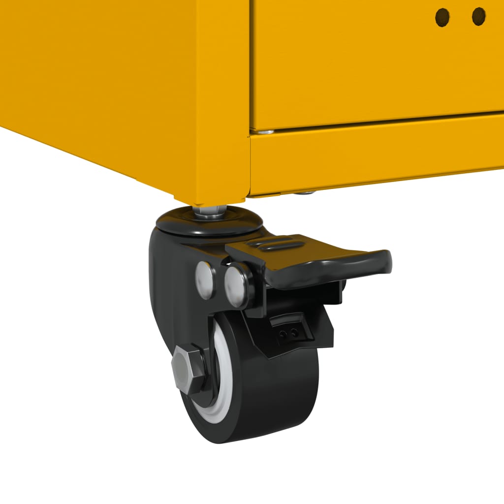 TV Cabinet Mustard Yellow 100,5x39x43,5 cm Steel