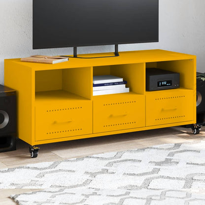 TV Cabinet Mustard Yellow 100,5x39x43,5 cm Steel