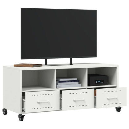 TV Cabinet White 100,5x39x43,5 cm Steel