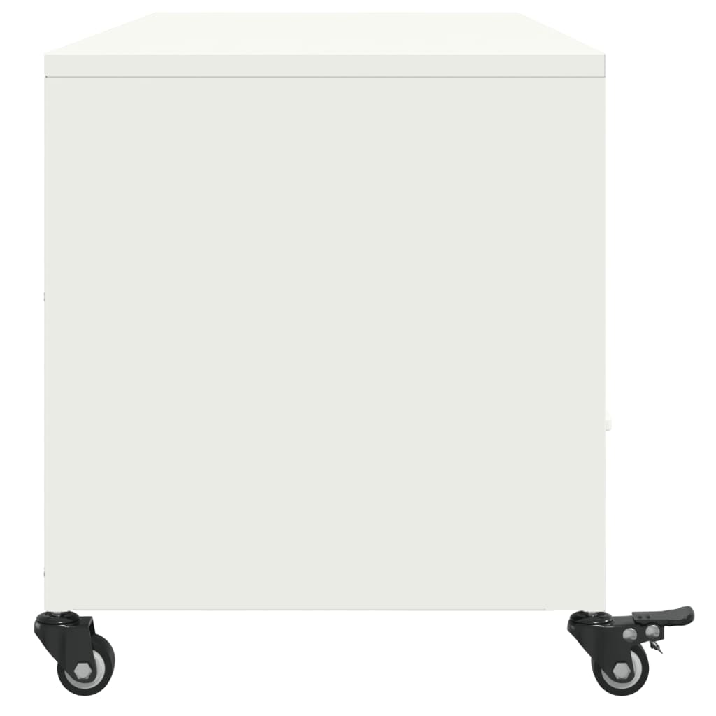 TV Cabinet White 100,5x39x43,5 cm Steel