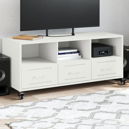 TV Cabinet White 100,5x39x43,5 cm Steel