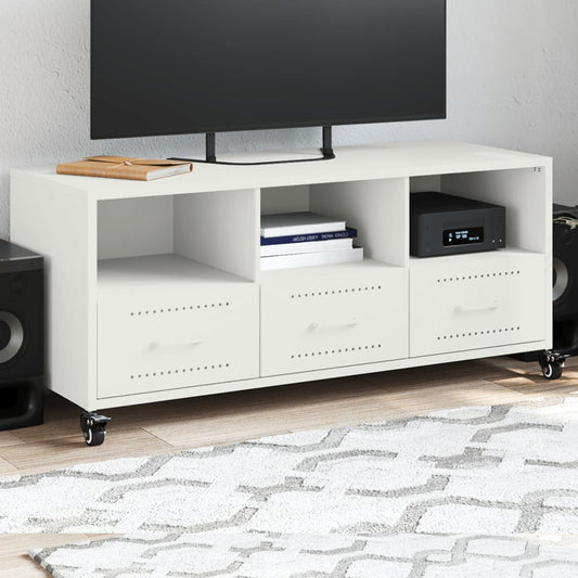 TV Cabinet White 100,5x39x43,5 cm Steel