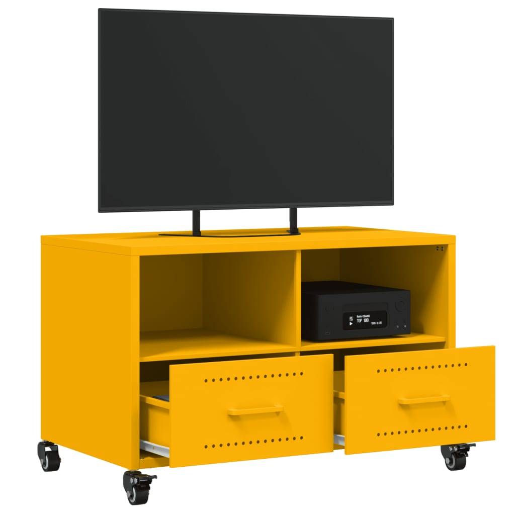 TV Cabinet Mustard Yellow 68x39x43.5 cm Steel