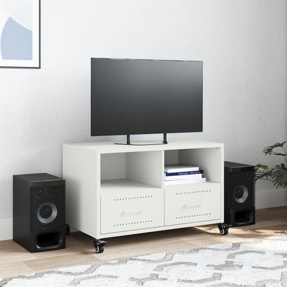 TV Cabinet White 68x39x43.5 cm Steel