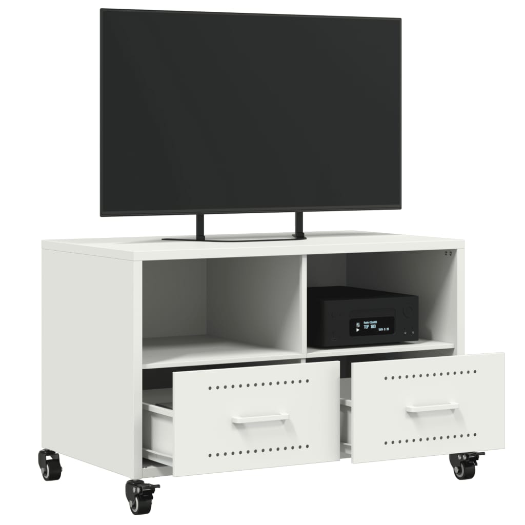 TV Cabinet White 68x39x43.5 cm Steel