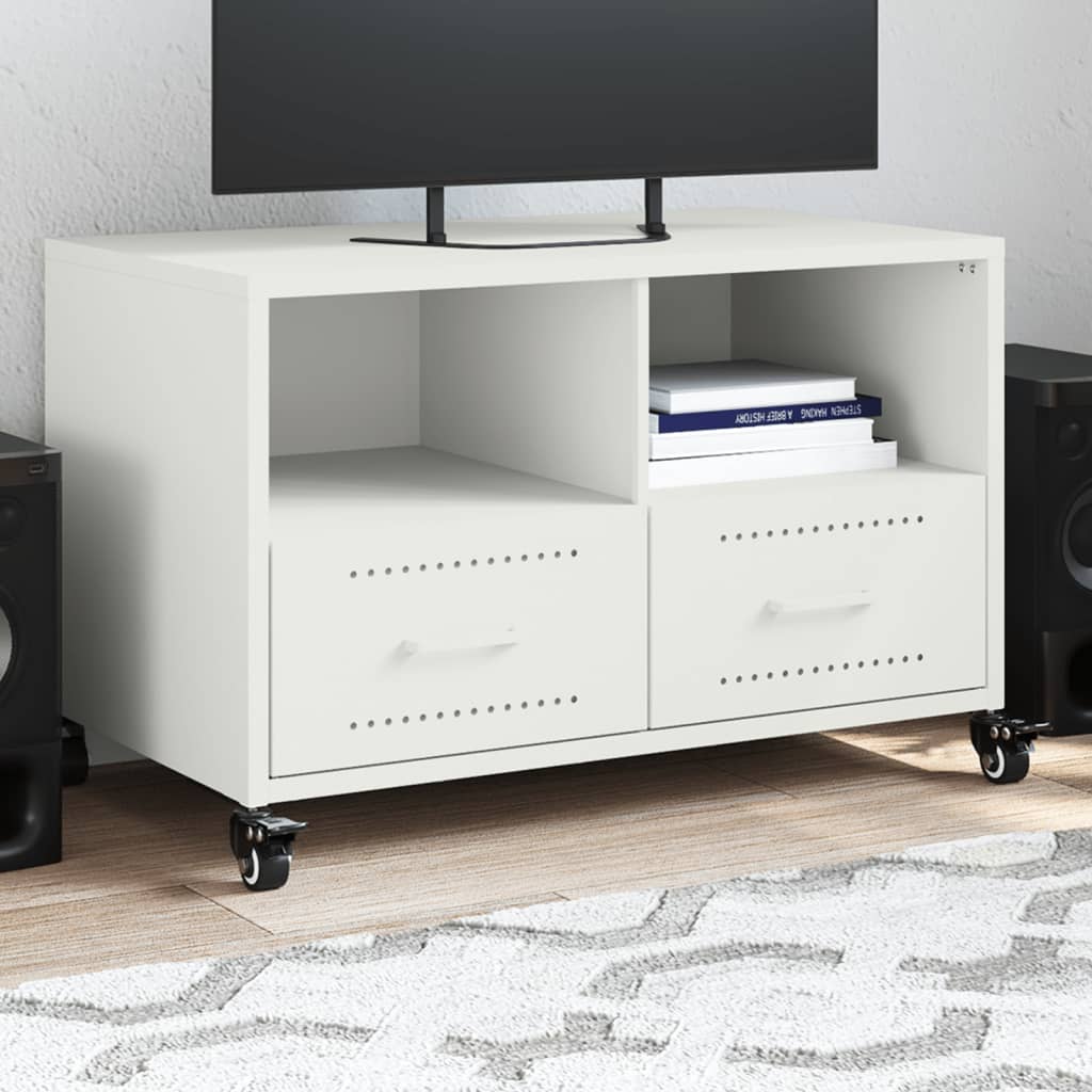 TV Cabinet White 68x39x43.5 cm Steel