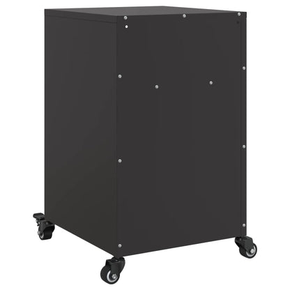 Bedside Cabinets 2 pcs Black 36x39x59 cm Steel