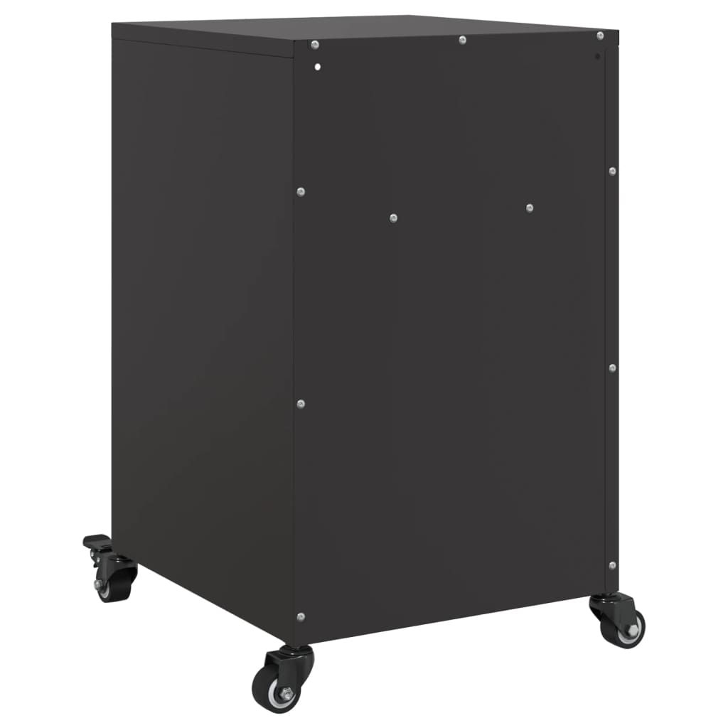 Bedside Cabinets 2 pcs Black 36x39x59 cm Steel