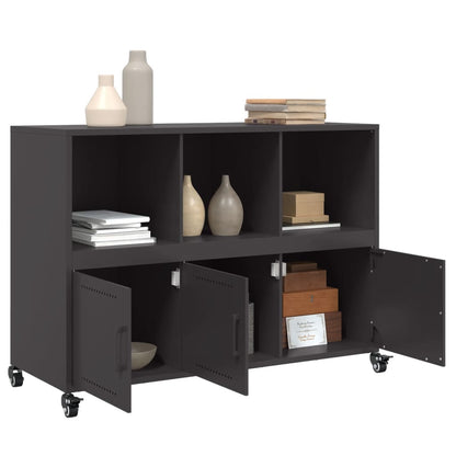 Sideboard Black 100,5x39x72 cm Steel