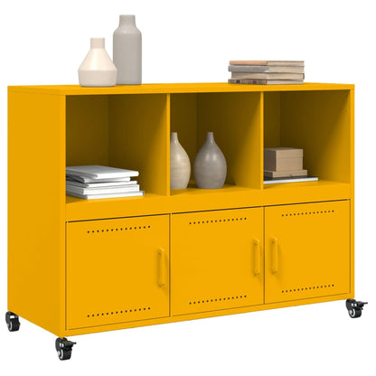 Sideboard Mustard Yellow 100,5x39x72 cm Steel