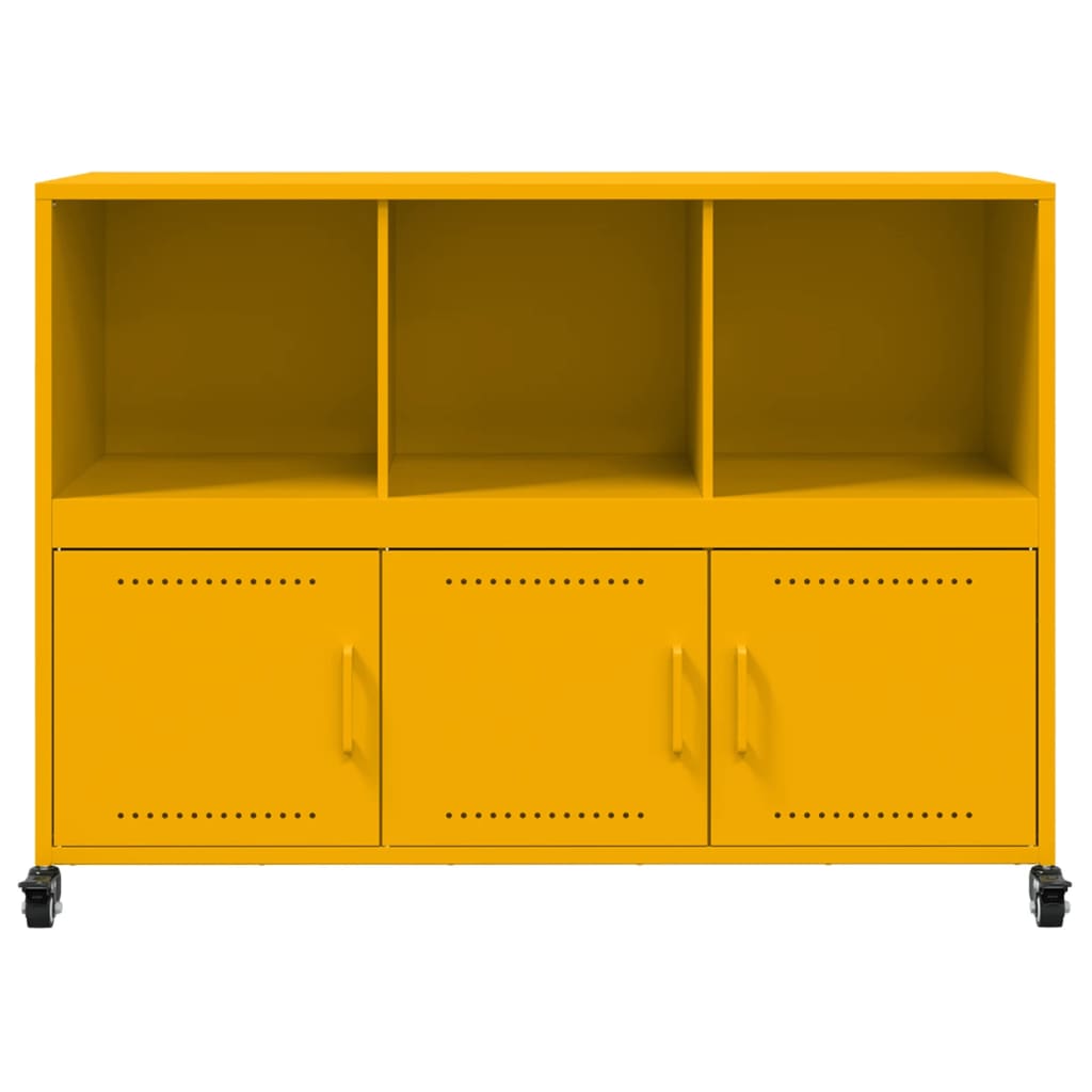 Sideboard Mustard Yellow 100,5x39x72 cm Steel