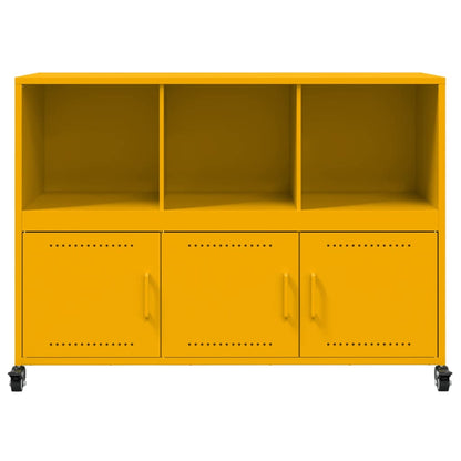 Sideboard Mustard Yellow 100,5x39x72 cm Steel