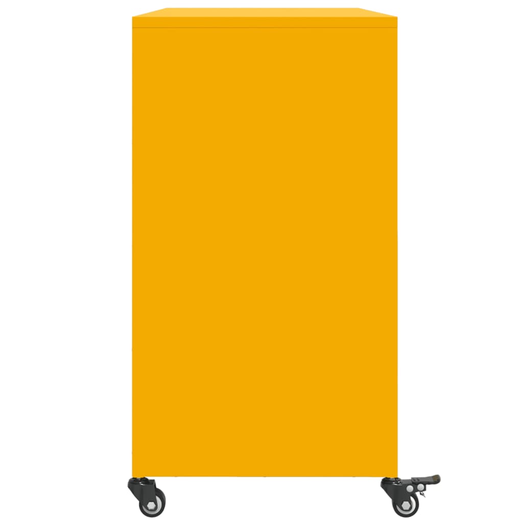 Sideboard Mustard Yellow 100,5x39x72 cm Steel