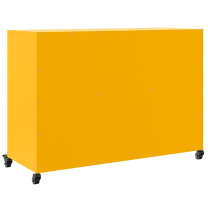 Sideboard Mustard Yellow 100,5x39x72 cm Steel