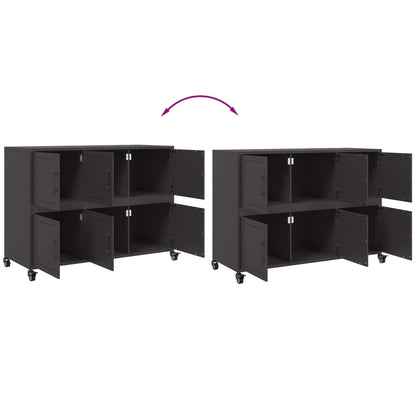 Sideboard Black 100.5x39x72 cm Steel