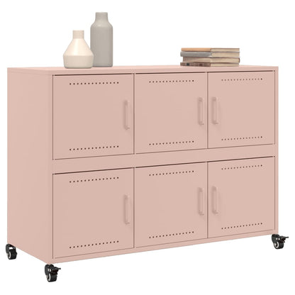 Sideboard Pink 100.5x39x72 cm Steel