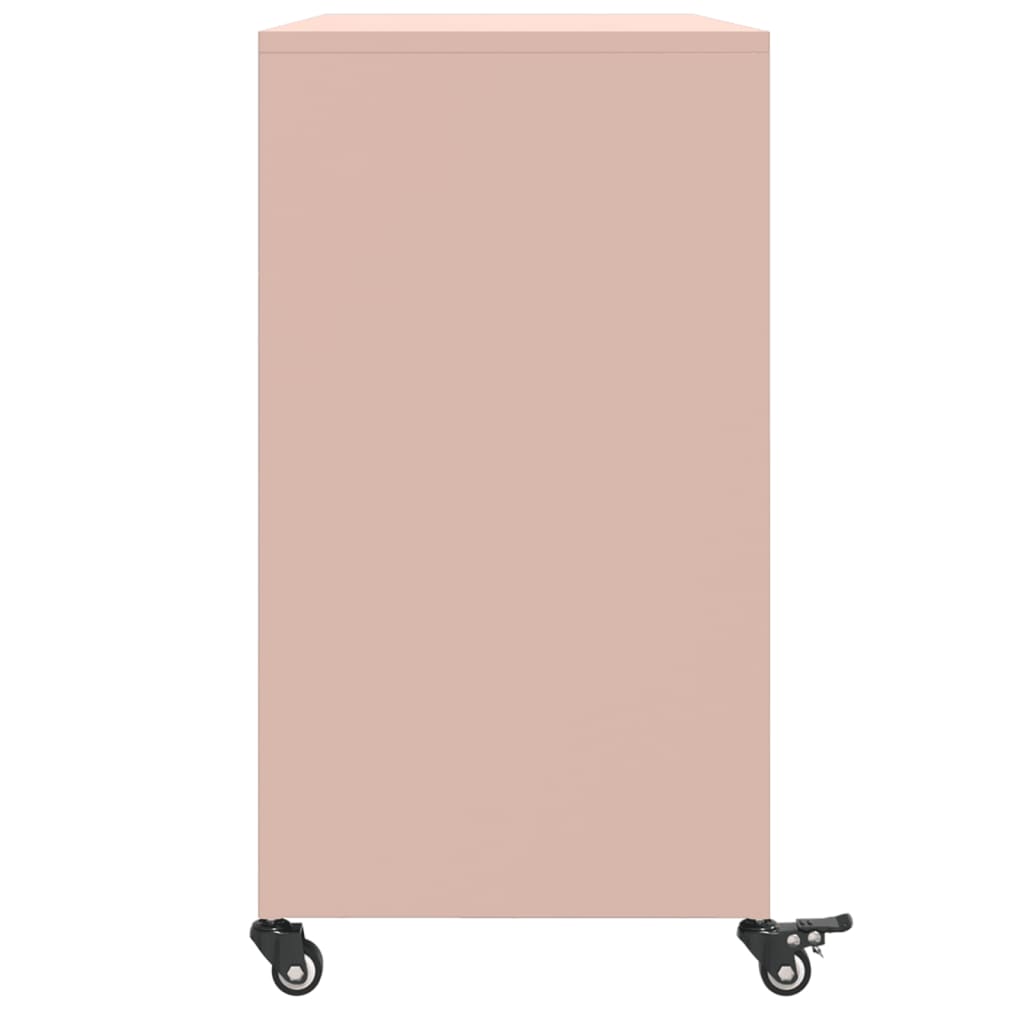 Sideboard Pink 100.5x39x72 cm Steel