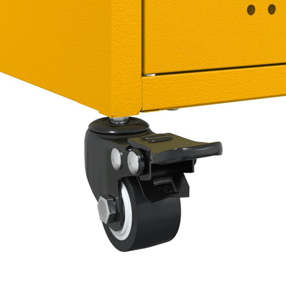 Sideboard Mustard Yellow 100,5x39x72 cm Steel