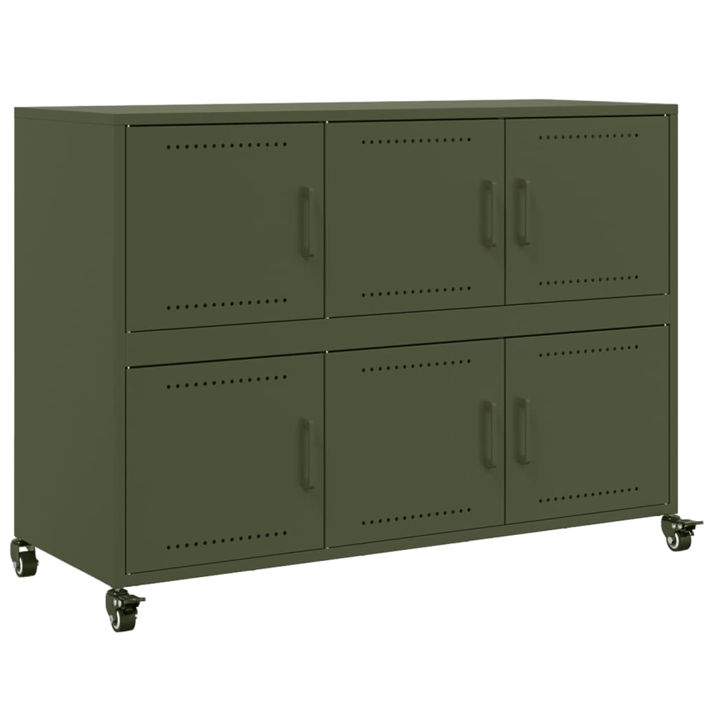 Sideboard Olive Green 100.5x39x72 cm Steel