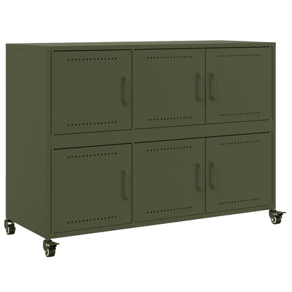 Sideboard Olive Green 100.5x39x72 cm Steel