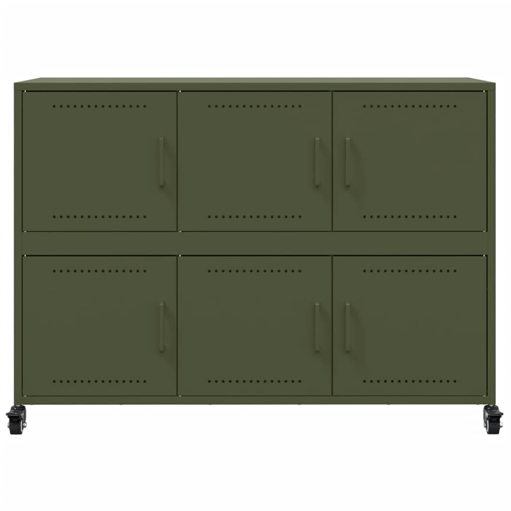 Sideboard Olive Green 100.5x39x72 cm Steel