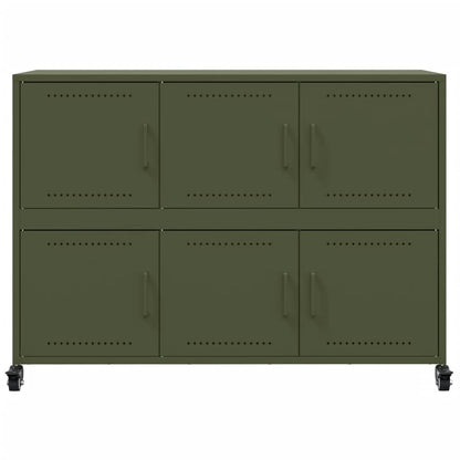 Sideboard Olive Green 100.5x39x72 cm Steel