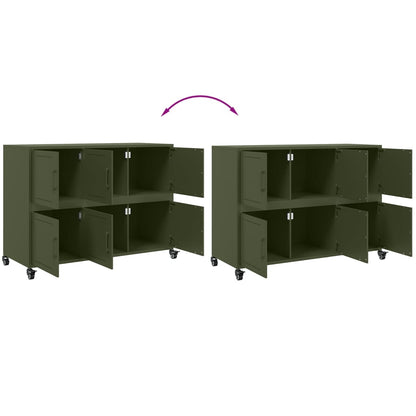 Sideboard Olive Green 100.5x39x72 cm Steel