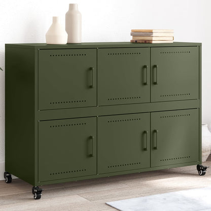Sideboard Olive Green 100.5x39x72 cm Steel