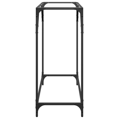 Console Table with Transparent Glass Top 80x35x81 cm Steel