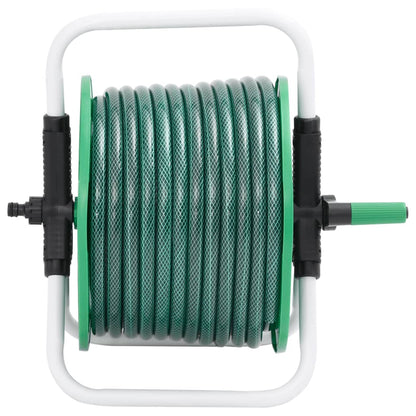 Free Standing Green Hose Reel with 30 m Hose PVC