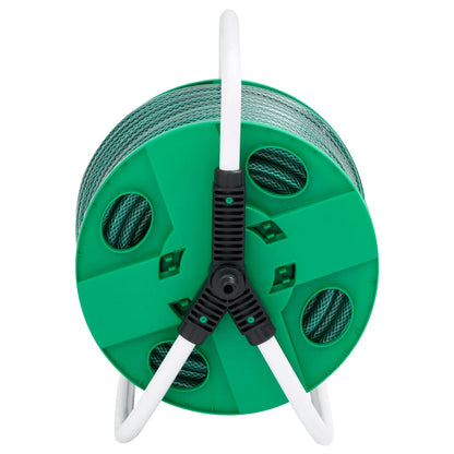 Free Standing Green Hose Reel with 30 m Hose PVC