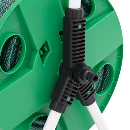 Free Standing Green Hose Reel with 30 m Hose PVC