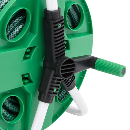 Free Standing Green Hose Reel with 30 m Hose PVC
