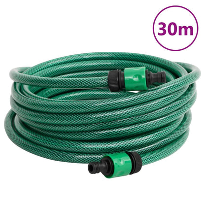 Free Standing Green Hose Reel with 30 m Hose PVC