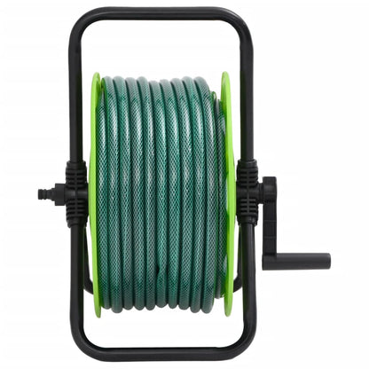 Free Standing Green Hose Reel with 30 m Hose PVC