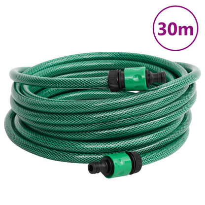 Free Standing Green Hose Reel with 30 m Hose PVC