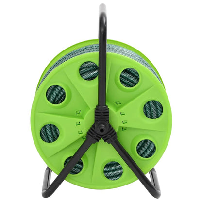 Free Standing Green Hose Reel with Hose Fitting Set 0.5" 30 m