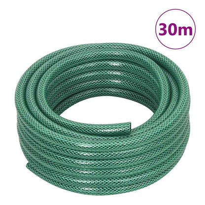 Free Standing Green Hose Reel with Hose Fitting Set 0.5" 30 m