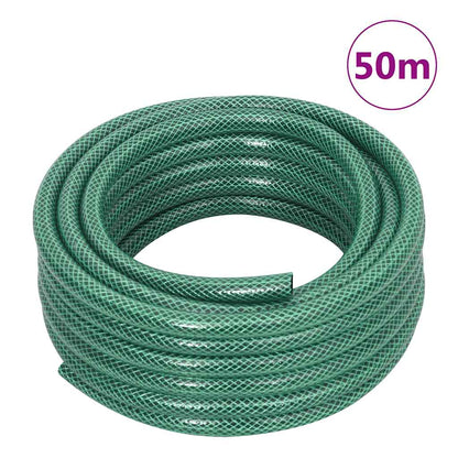 Green Hose Reel Cart with Hose Fitting Set 0.5" 50 m PVC