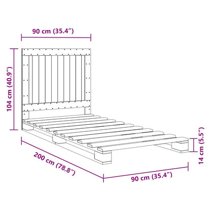 Bed Frame | Natural Pine | Solid Pinewood | Single size | Durable