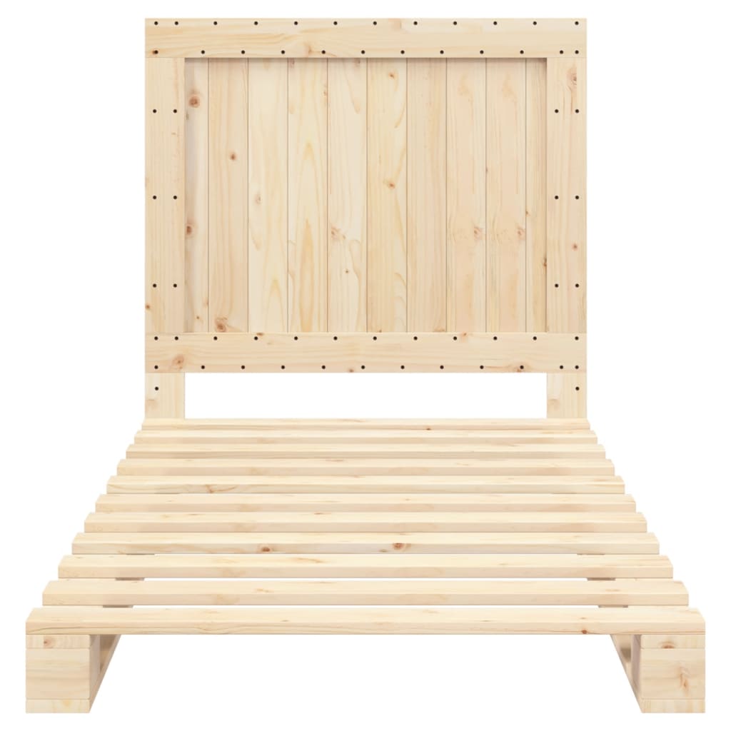 Bed Frame | Natural Pine | Solid Wood | Single | Durable | Rectangular