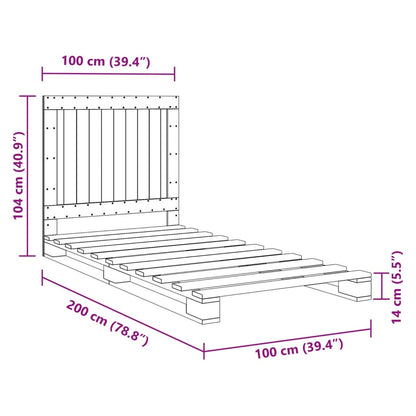 Bed Frame | Natural Pine | Solid Wood | Single | Durable | Rectangular