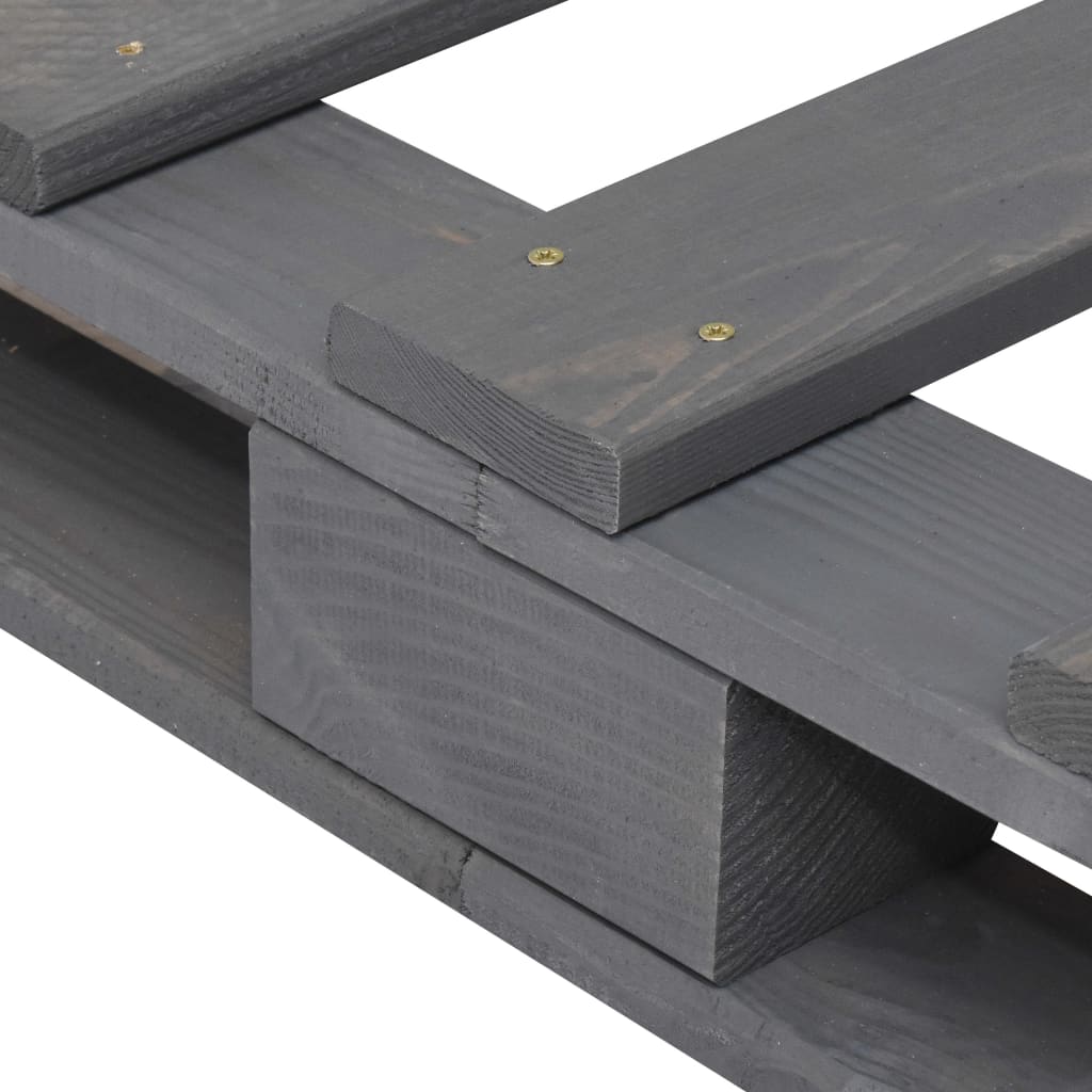 Bed Frame without Mattress  Grey 90x200 cm Solid Wood Pine