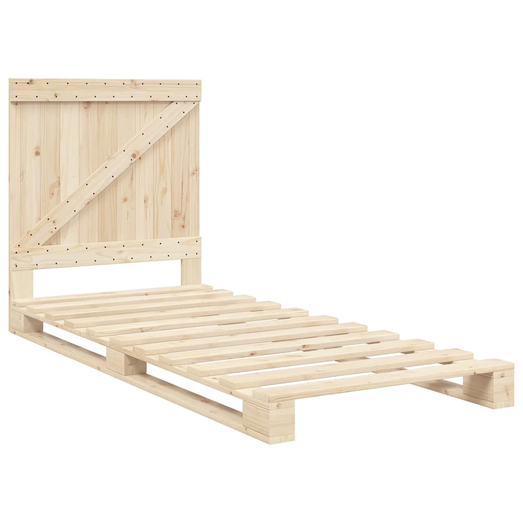 Bed Frame | Natural Wood | Solid pinewood | Single | Durable | Bed Frame