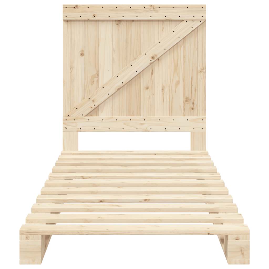 Bed Frame | Natural Wood | Solid pinewood | Single | Durable | Bed Frame