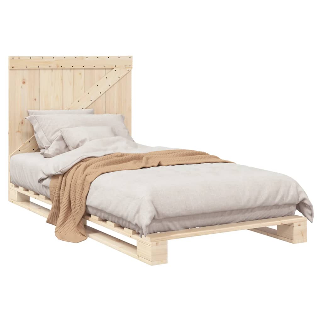 Bed Frame | Natural Wood | Solid Pine Wood | Single | Durable | Bed Frame