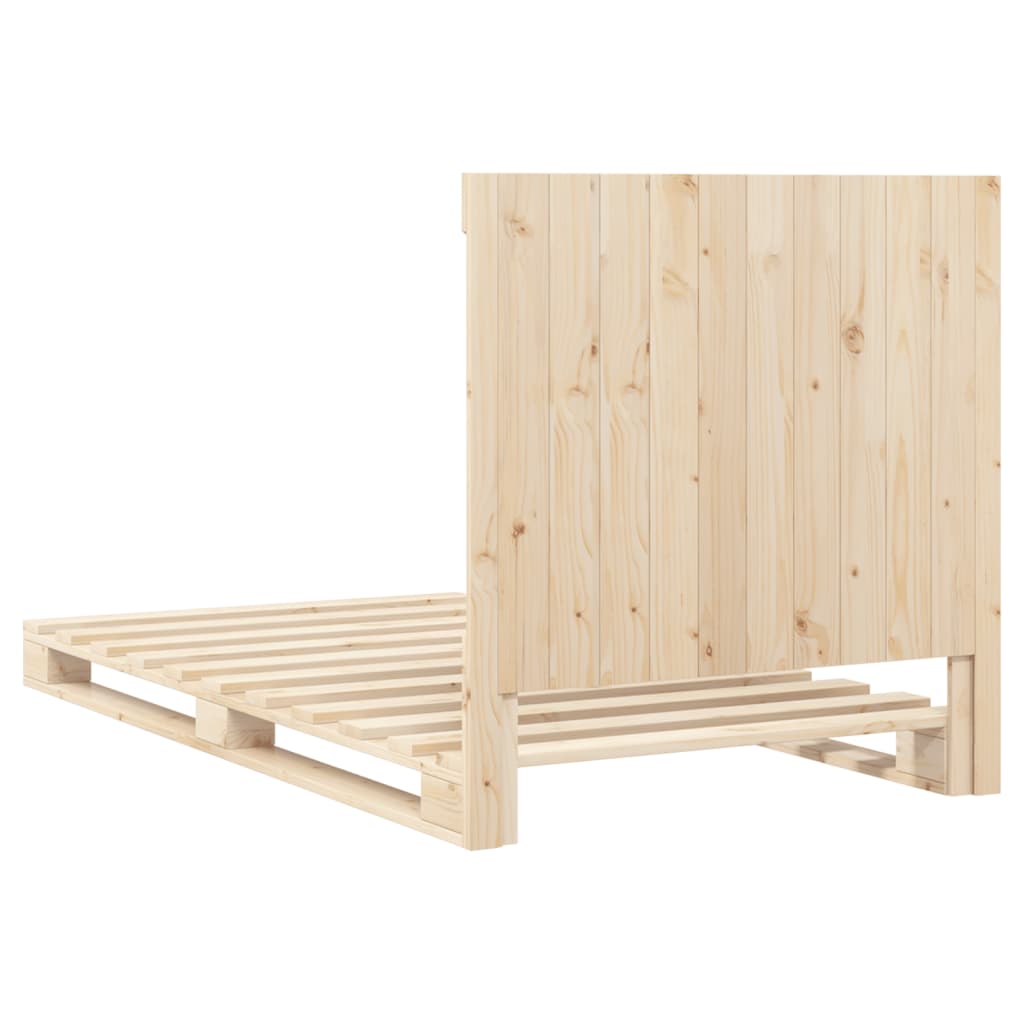 Bed Frame | Natural Wood | Solid Pine Wood | Single | Durable | Bed Frame